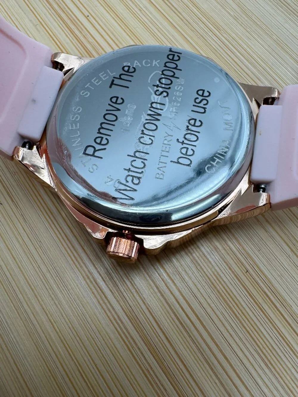 Ed Hardy Ladies Pink Silicone Strap Watch Rose Gold Tone Skull Analog Quartz